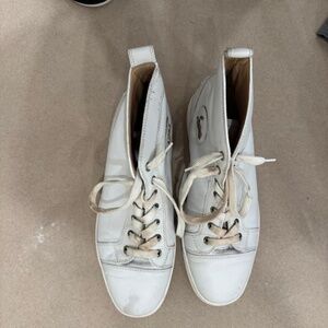 Men’s Christian louboutin white high top sneakers